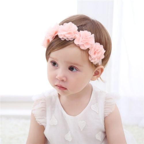 Kids Girl Baby Headband Toddler Lace Bow Flower Hair Band Accessories Headwear S